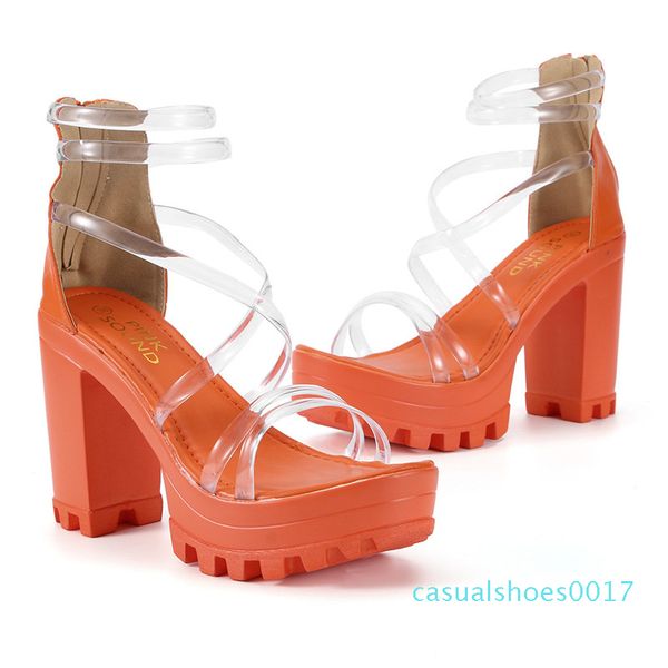women sandals plus size 37-41 transparent pvc high heels shoes ladies pumps zipper gladiator sandalia feminina c17, Black
women sandals plus size 37-41 transparent pvc high heels shoes ladies pumps zipper gladiator sandalia feminina c17, Black