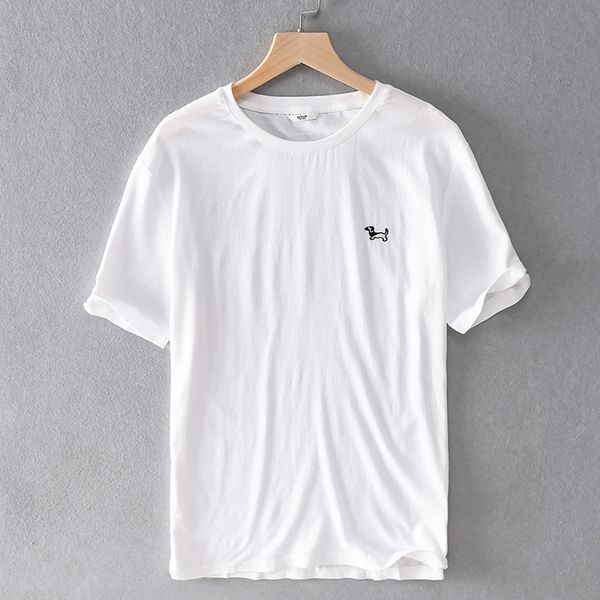 2020 summer mens casual linen short-sleeved t-shirt loose large size cool round neck men t shirt brand embroidery tshirt chemise, White;black
2020 summer mens casual linen short-sleeved t-shirt loose large size cool round neck men t shirt brand embroidery tshirt chemise, White;black