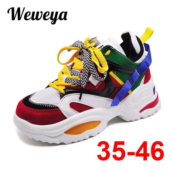 new trendy women sneakers thick sole ladies platform shoes web celebrity chunky dad sneakers chaussures femme buty damskie 35-46 y200424, Black
new trendy women sneakers thick sole ladies platform shoes web celebrity chunky dad sneakers chaussures femme buty damskie 35-46 y200424, Black