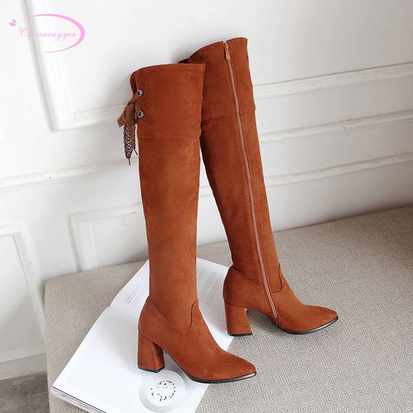 european casual style round toe nubuck over knee high boots fashion zipper black yellow high heel thick women's riding boots
european casual style round toe nubuck over knee high boots fashion zipper black yellow high heel thick women's riding boots
