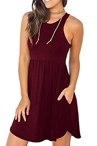 jennyarn womens casual summer sleeveless raceback mini t-shirt dress with pockets, Black;gray
jennyarn womens casual summer sleeveless raceback mini t-shirt dress with pockets, Black;gray