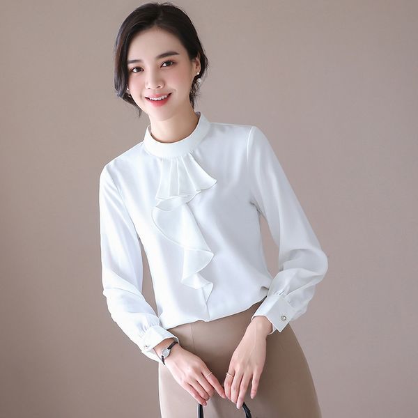 business shirt women's spring new style fashion korean-style slim fit elegant versatile white shirt white collar work cloth
business shirt women's spring new style fashion korean-style slim fit elegant versatile white shirt white collar work cloth