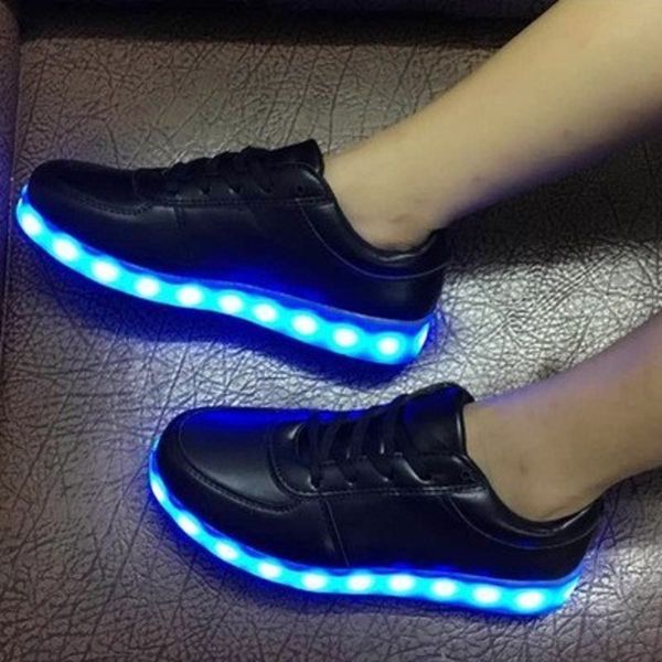 7 colors led luminous shoes sneakers men & women sneakers usb charging light shoes colorful glowing leisure flat shoes, Black
7 colors led luminous shoes sneakers men & women sneakers usb charging light shoes colorful glowing leisure flat shoes, Black