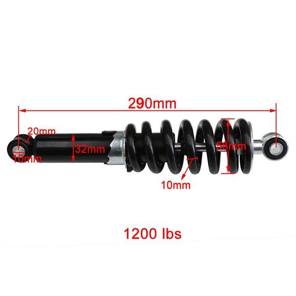 tdpro 1200lbs 290mm rear absorber motorcycle suspension for 50cc 70 90cc 110cc 125cc atv go kart pit dirt trail bike
tdpro 1200lbs 290mm rear absorber motorcycle suspension for 50cc 70 90cc 110cc 125cc atv go kart pit dirt trail bike