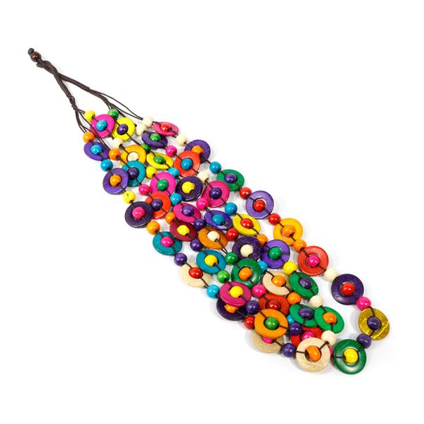 fashion-nationality wind necklace coconut shell pendant colored multi-layer bead retro-ancient hand-woven necklace, Black
fashion-nationality wind necklace coconut shell pendant colored multi-layer bead retro-ancient hand-woven necklace, Black