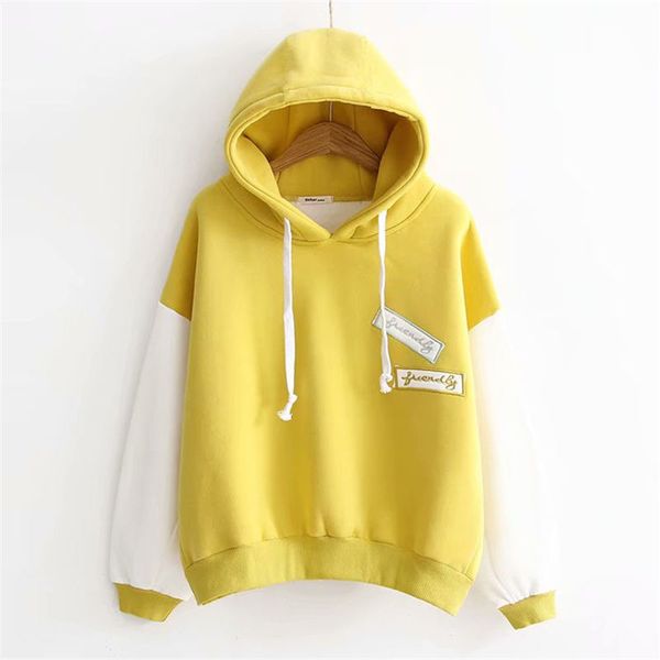 japanese sweatshirt female hooded plus velvet thickening students harajuku letter patch embroidery girl loose girlfriends top, Black
japanese sweatshirt female hooded plus velvet thickening students harajuku letter patch embroidery girl loose girlfriends top, Black