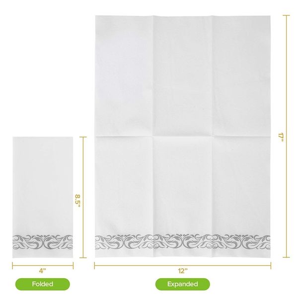 linen like napkin with silver floral wine pattern for decorative napkins suitable for kitchen, bathroom, wedding or event disposable dinnerw
linen like napkin with silver floral wine pattern for decorative napkins suitable for kitchen, bathroom, wedding or event disposable dinnerw