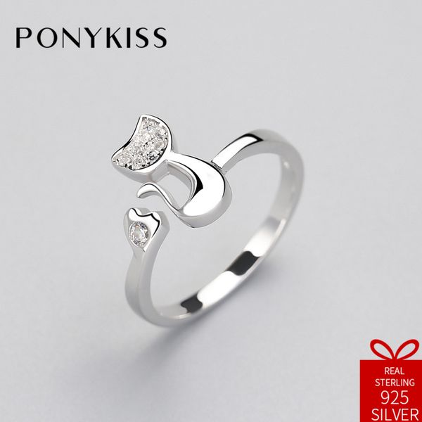 ponykiss romantic 100% 925 sterling silver resizable opening zircon heart cat ring jewelry women birthday party engagement, Golden;silver
ponykiss romantic 100% 925 sterling silver resizable opening zircon heart cat ring jewelry women birthday party engagement, Golden;silver