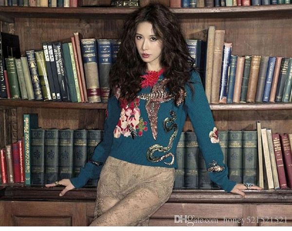 autumn new women's star same style luxury embroidery flower bird beading rhinestone long sleeve knitted sweater jumper s m xl xxl, Black
autumn new women's star same style luxury embroidery flower bird beading rhinestone long sleeve knitted sweater jumper s m xl xxl, Black