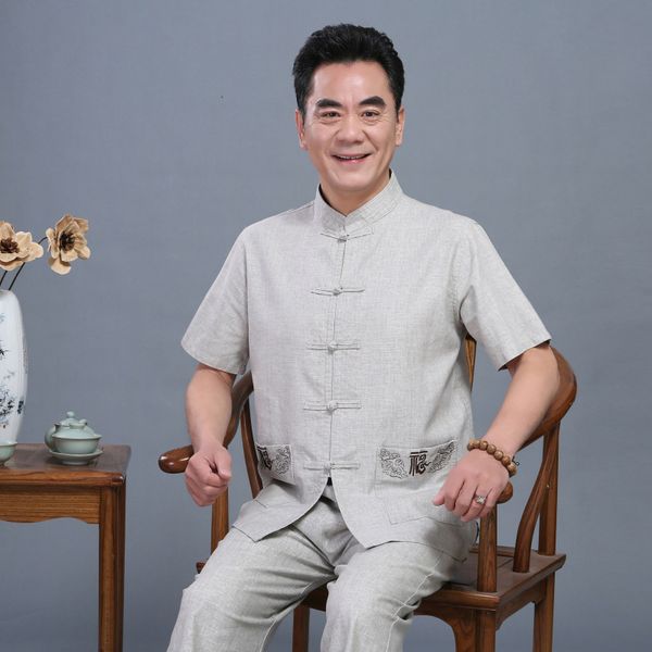 men shirt slim fit short sleeve cotton linen casual shirt summer solid and pant soft sport comfortable clothes, White;black
men shirt slim fit short sleeve cotton linen casual shirt summer solid and pant soft sport comfortable clothes, White;black