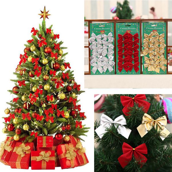 12pcs/lot christmas tree bow tie decoration baubles xmas party holiday ornaments red silver gold
12pcs/lot christmas tree bow tie decoration baubles xmas party holiday ornaments red silver gold