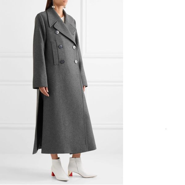 2019 autumn winter women simple double breasted pocket maxi long coat female woolen outerwear manteau femme abrigos mujer, Black
2019 autumn winter women simple double breasted pocket maxi long coat female woolen outerwear manteau femme abrigos mujer, Black