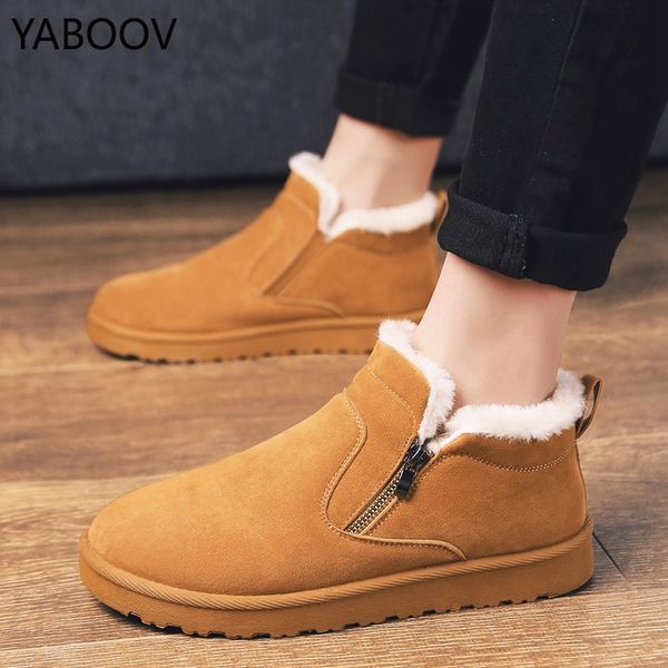 men's women's snow boots fur lined warm winter shoes outdoor ankle boots zip up for walking footwear zapatos de hombre, Black
men's women's snow boots fur lined warm winter shoes outdoor ankle boots zip up for walking footwear zapatos de hombre, Black