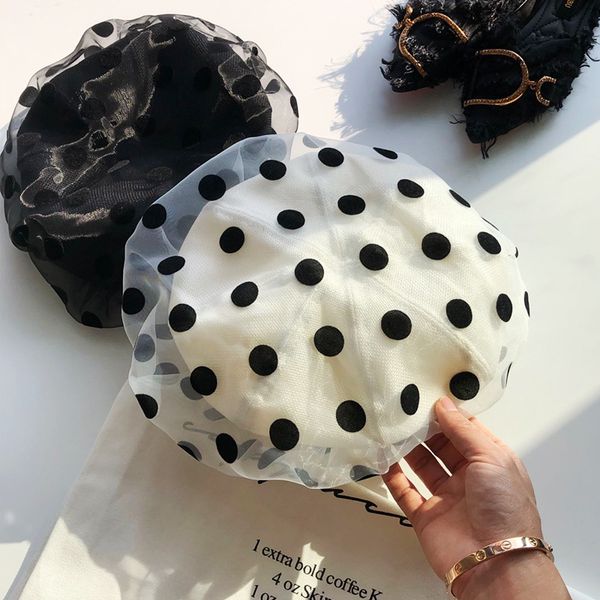 01902-midnchen870 2019 new dot mesh sweet lady beret cap women leisure painter hat, Blue;gray
01902-midnchen870 2019 new dot mesh sweet lady beret cap women leisure painter hat, Blue;gray