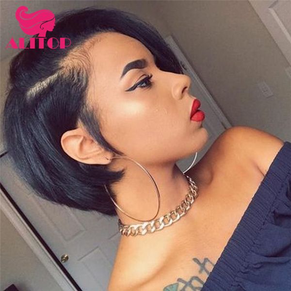 lace wigs aliruler pixie cut wig short bob 13x6 front human hair straight brazilian remy pre plucked diy your style, Black;brown
lace wigs aliruler pixie cut wig short bob 13x6 front human hair straight brazilian remy pre plucked diy your style, Black;brown