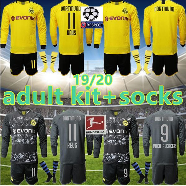 bvb long sleeve soccer kit 13 raphael guerreiro jersey set borussia dortmund 28 axel witsel 10 mario gotze 11 marco reus football shirt kits, Black
bvb long sleeve soccer kit 13 raphael guerreiro jersey set borussia dortmund 28 axel witsel 10 mario gotze 11 marco reus football shirt kits, Black