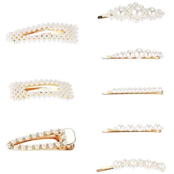 women girls elegant pearl geometric alloy hair clips barrettes headwear hairpins headbands female hair accessories, Golden;white
women girls elegant pearl geometric alloy hair clips barrettes headwear hairpins headbands female hair accessories, Golden;white