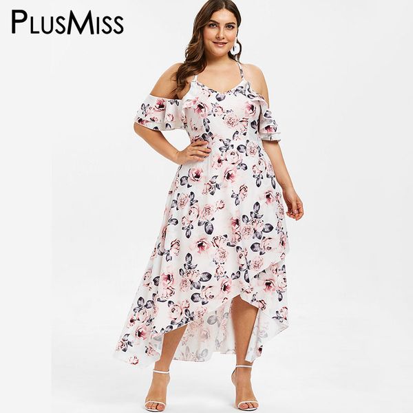 plusmiss plus size 5xl cold shoulder floral printed maxi long dress women xxxxl xxxl big size ruffle beach boho tropical dresses, Black;gray
plusmiss plus size 5xl cold shoulder floral printed maxi long dress women xxxxl xxxl big size ruffle beach boho tropical dresses, Black;gray