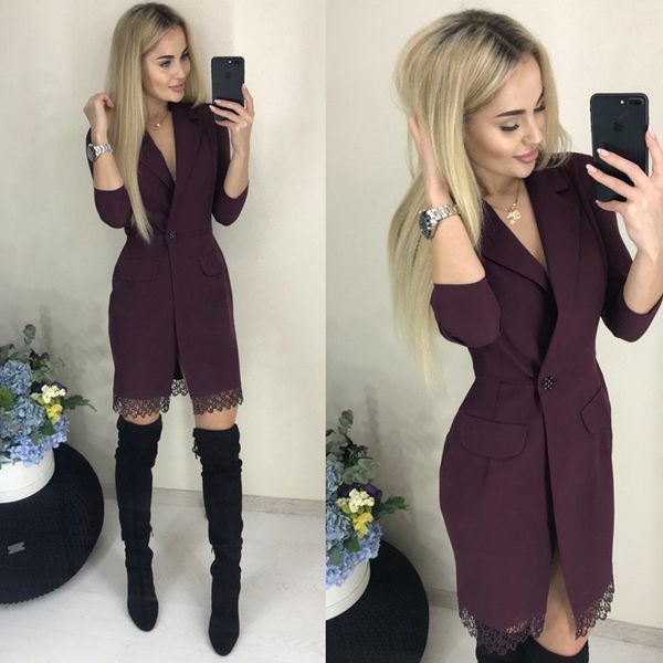 women lace patchwork sheath dress ladies seven sleeve v neck elegant party dress 2019 new fashion women knee length vintage, Black;pink
women lace patchwork sheath dress ladies seven sleeve v neck elegant party dress 2019 new fashion women knee length vintage, Black;pink