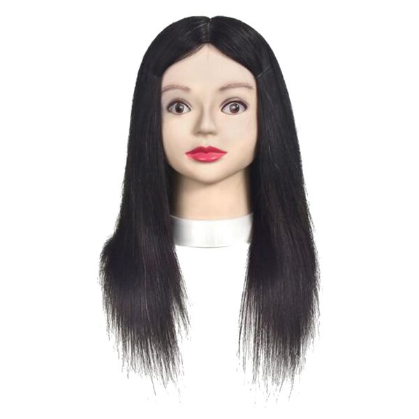mannequin head hair styling training head manikin head & 16'' hair for salon barber hairdressing braiding practce, White 
mannequin head hair styling training head manikin head & 16'' hair for salon barber hairdressing braiding practce, White