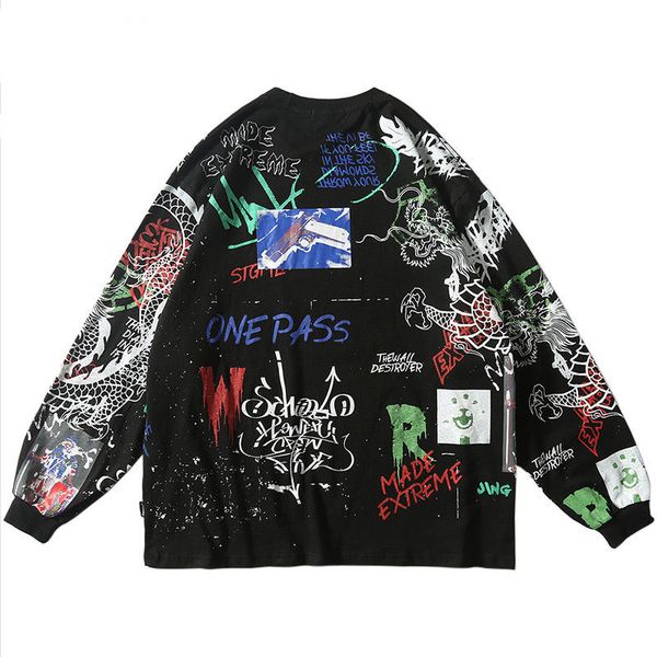 men's hoodies & sweatshirts men streetwear hip hop graffiti t shirt long sleeve harajuku tshirt oversized autumn loose t-shirt cotton c, Black
men's hoodies & sweatshirts men streetwear hip hop graffiti t shirt long sleeve harajuku tshirt oversized autumn loose t-shirt cotton c, Black
