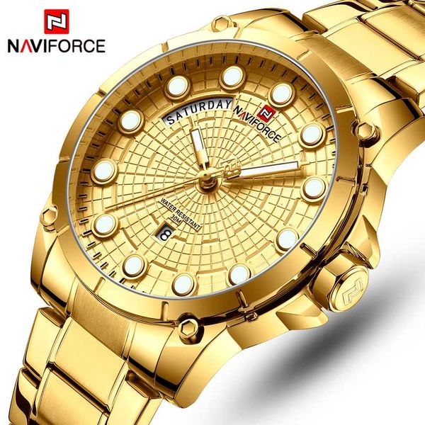 naviforce watches men stainless steel waterproof watches men gold quartz men's wrist watch relogio masculino, Slivery;brown
naviforce watches men stainless steel waterproof watches men gold quartz men's wrist watch relogio masculino, Slivery;brown