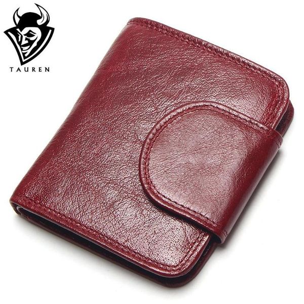 wallets tauren women wine red 100% genuine leather purses oil cow hasp short retro small for ladies female, Red;black
wallets tauren women wine red 100% genuine leather purses oil cow hasp short retro small for ladies female, Red;black