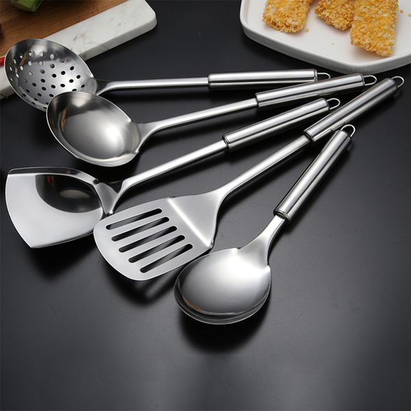 5pcs spatula practical cooking silver durable kitchen utensil set multifunctional spoon easy clean stainless steel colander
5pcs spatula practical cooking silver durable kitchen utensil set multifunctional spoon easy clean stainless steel colander