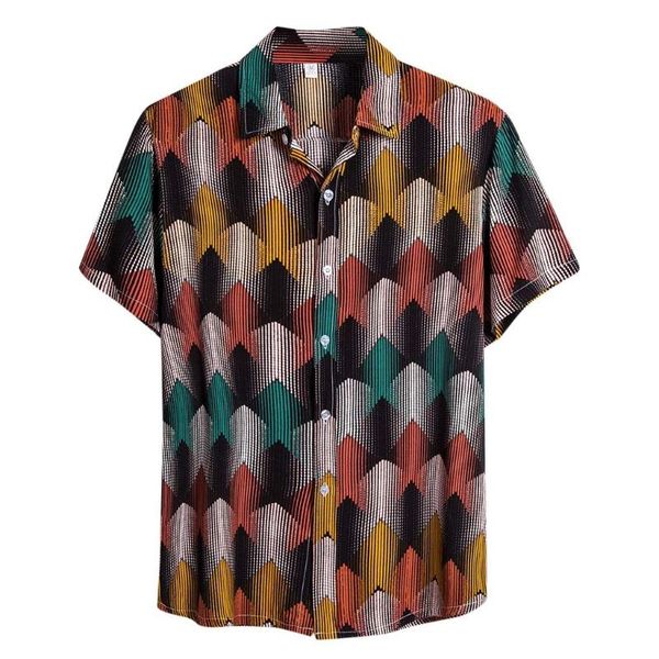 2020 new men short shirt loose leisure buckle shirt menethnic short sleeve casual printing hawaiian blouse summer, White;black
2020 new men short shirt loose leisure buckle shirt menethnic short sleeve casual printing hawaiian blouse summer, White;black