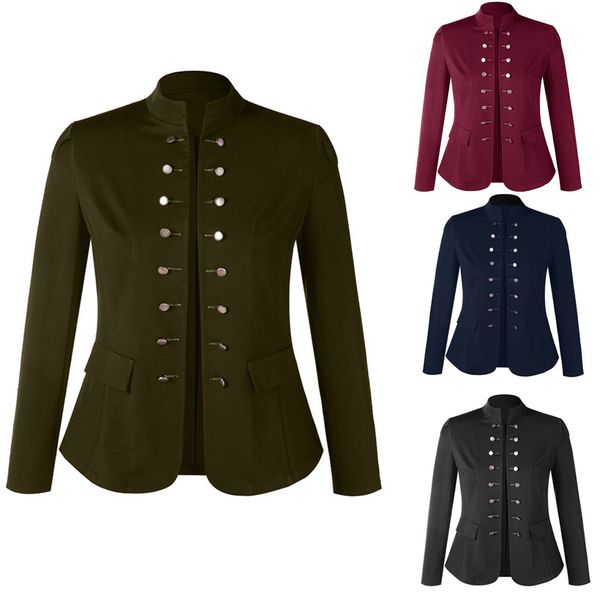 women winter warm vintage tailcoat coat overcoat outwear uniform buttons coat fashion outerwear&coats ladies overcoat b1, Black;brown
women winter warm vintage tailcoat coat overcoat outwear uniform buttons coat fashion outerwear&coats ladies overcoat b1, Black;brown