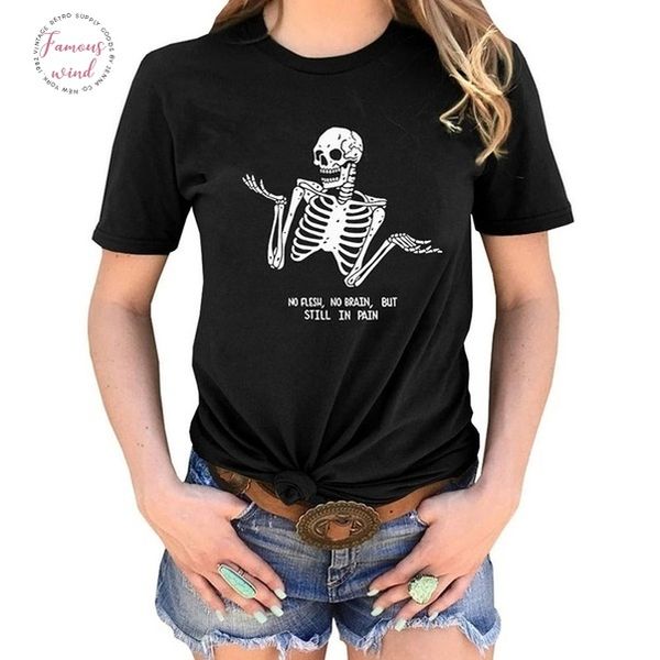 no flesh no brain but still in pain t shirt women aesthetic graphic fashion gothic camisetas tee tshirt drop shipping, White
no flesh no brain but still in pain t shirt women aesthetic graphic fashion gothic camisetas tee tshirt drop shipping, White