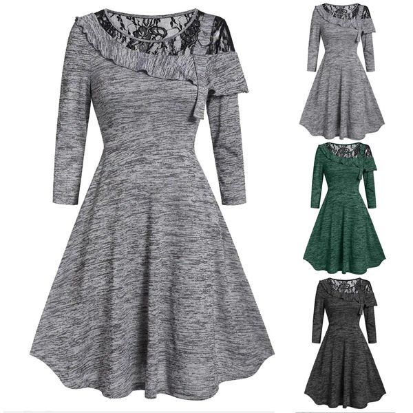 2019vestidos ropa mujer winter dress womens solid long sleeve asymmetric lace casual christmas dresses woman party night, Black;gray
2019vestidos ropa mujer winter dress womens solid long sleeve asymmetric lace casual christmas dresses woman party night, Black;gray