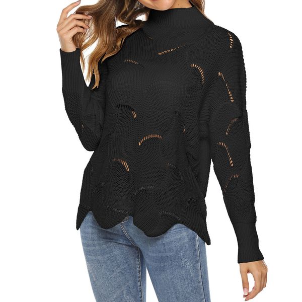 fashion womens clothing black turtleneck sweater solid blouse knitting long sleeve hollow out loose blusa de frio feminina, White;black
fashion womens clothing black turtleneck sweater solid blouse knitting long sleeve hollow out loose blusa de frio feminina, White;black