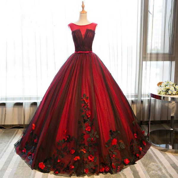 2019 Latest Black and Red Ball Gown Quinceanera Dresses Tulle Sweet 16 Lace Up Appliques Prom Dresses Party Gowns Special Occasion Dresses
2019 Latest Black and Red Ball Gown Quinceanera Dresses Tulle Sweet 16 Lace Up Appliques Prom Dresses Party Gowns Special Occasion Dresses