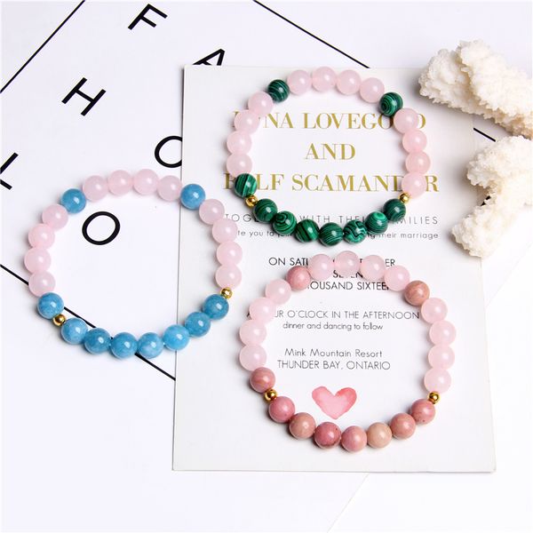 pink quartzs crystal bracelet natural stone bead bracelet for women girl rose stone bracelets jewelry femme female meditation, Black
pink quartzs crystal bracelet natural stone bead bracelet for women girl rose stone bracelets jewelry femme female meditation, Black