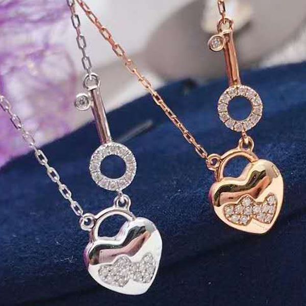18k rose gold real diamond women pendant necklaces love heart key wedding party engagement anniversary necklaces birthday gift, Silver
18k rose gold real diamond women pendant necklaces love heart key wedding party engagement anniversary necklaces birthday gift, Silver