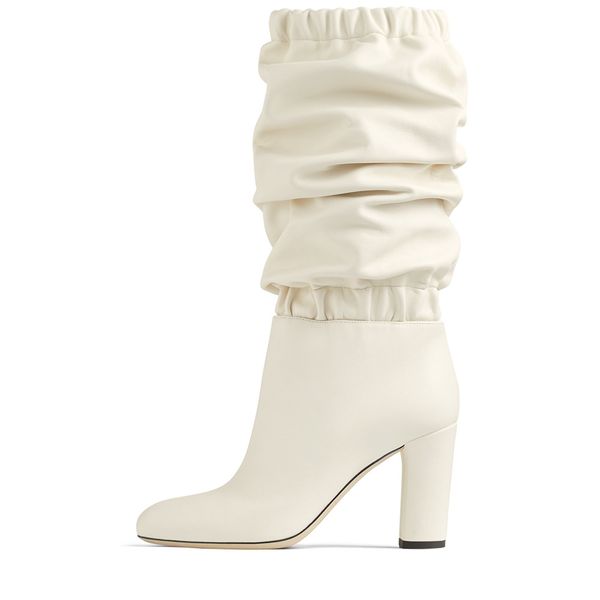 designer shoes 2019 new fashion boots white pleated chunky heels soft leather winter boots slip on knee knight boots shoes women, Black
designer shoes 2019 new fashion boots white pleated chunky heels soft leather winter boots slip on knee knight boots shoes women, Black