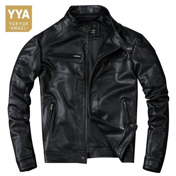 2019 new mens leather jackets motorcycles british business casual fashion vintage real sheepskin leather jacket men, Black
2019 new mens leather jackets motorcycles british business casual fashion vintage real sheepskin leather jacket men, Black