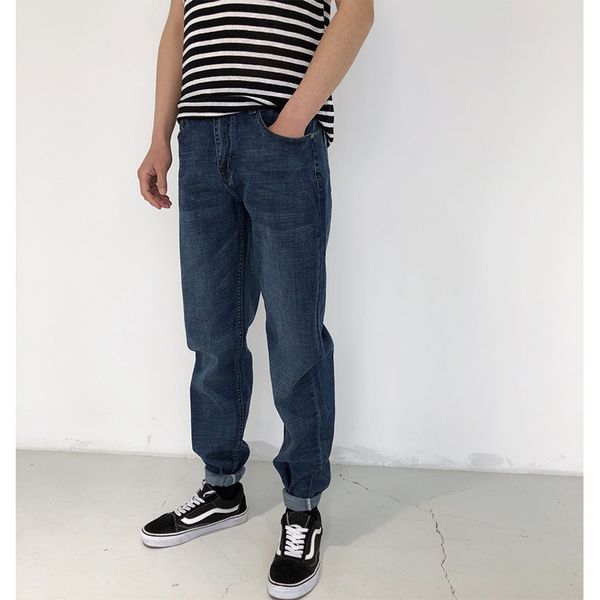 2019 new fashion simple style spring and summer men's jeans straight loose season casual slim trend trousers jeans, Blue
2019 new fashion simple style spring and summer men's jeans straight loose season casual slim trend trousers jeans, Blue