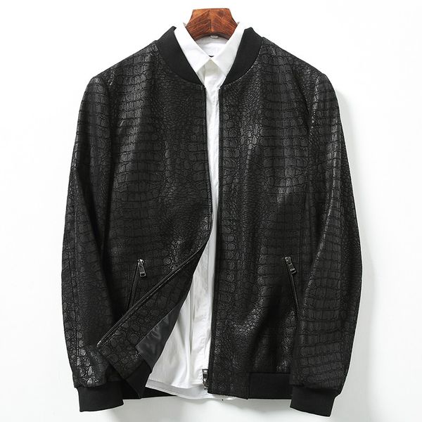 2019 genuine leather jacket men motorcycle bomber jacket real sheepskin coat baseball collar chaqueta cuero hombre 7589 kj2181, Black
2019 genuine leather jacket men motorcycle bomber jacket real sheepskin coat baseball collar chaqueta cuero hombre 7589 kj2181, Black
