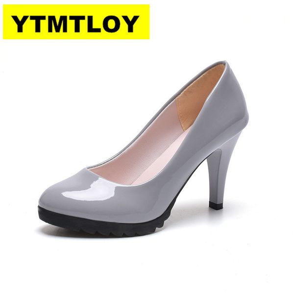 2019 women high heel pumps thick heel pumps round toe pump footwear wedding heels spring leather shoes woman 8cm, Black
2019 women high heel pumps thick heel pumps round toe pump footwear wedding heels spring leather shoes woman 8cm, Black