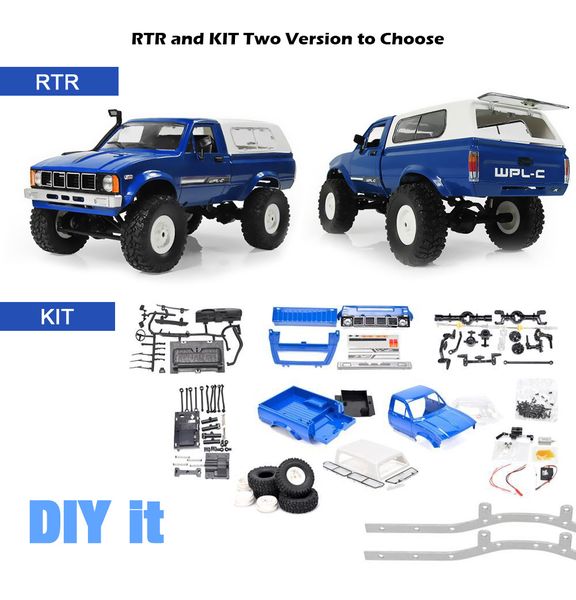 wpl c24 rc car 1:16 4wd radio control off-road mini car rtr rock crawler electric buggy moving machine rc cars kids play car y200414 
wpl c24 rc car 1:16 4wd radio control off-road mini car rtr rock crawler electric buggy moving machine rc cars kids play car y200414