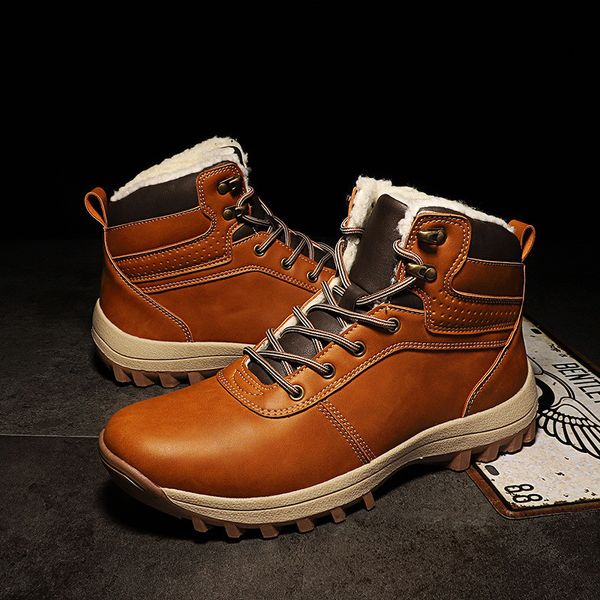 2019 new leather men ankle snow boots men boots high super warm plush snow shoes outdoor casual men winter shoes, Black
2019 new leather men ankle snow boots men boots high super warm plush snow shoes outdoor casual men winter shoes, Black