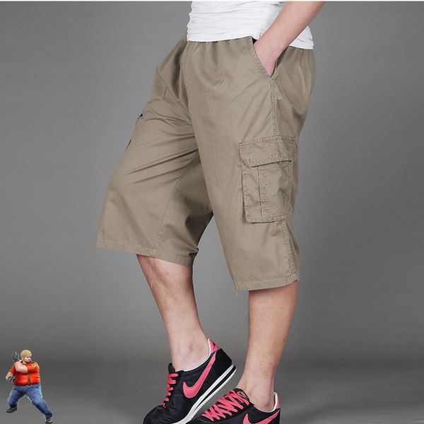 

cargo shorts men khaki black grey cotton clothing men's camouflage ropa plus size 6xl 140kg casual male extra large summer short, White;black