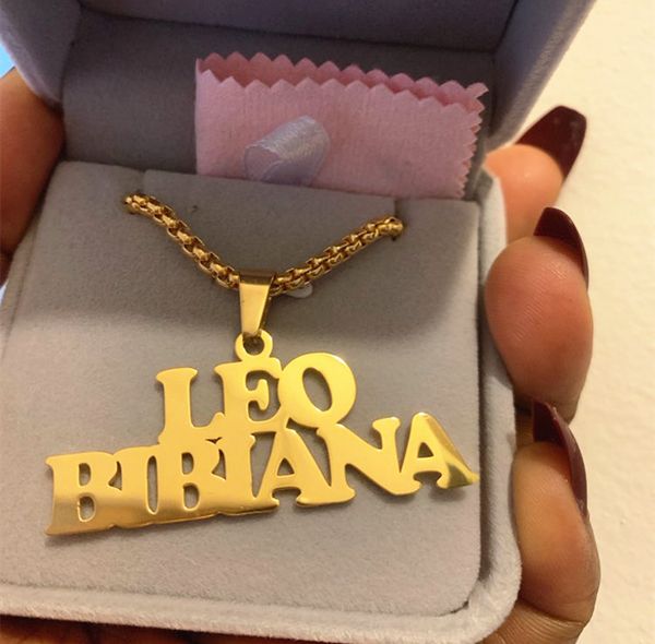 gothic jewelry custom name necklace stainless steel pendant gold long bead chain personalized nameplate necklaces women men gift, Silver
gothic jewelry custom name necklace stainless steel pendant gold long bead chain personalized nameplate necklaces women men gift, Silver