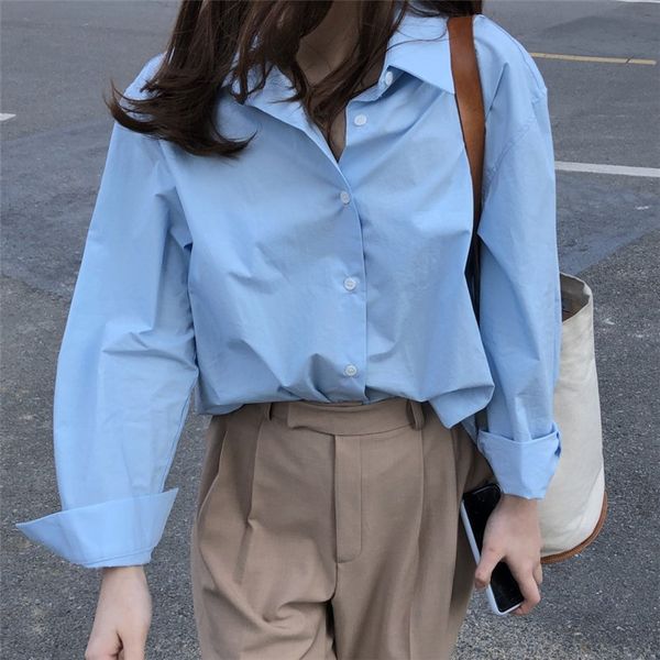 hzirip women casual full-sleeved simple 2020 summer loose fashion fresh solid office ladies thin elegant shirts, White
hzirip women casual full-sleeved simple 2020 summer loose fashion fresh solid office ladies thin elegant shirts, White