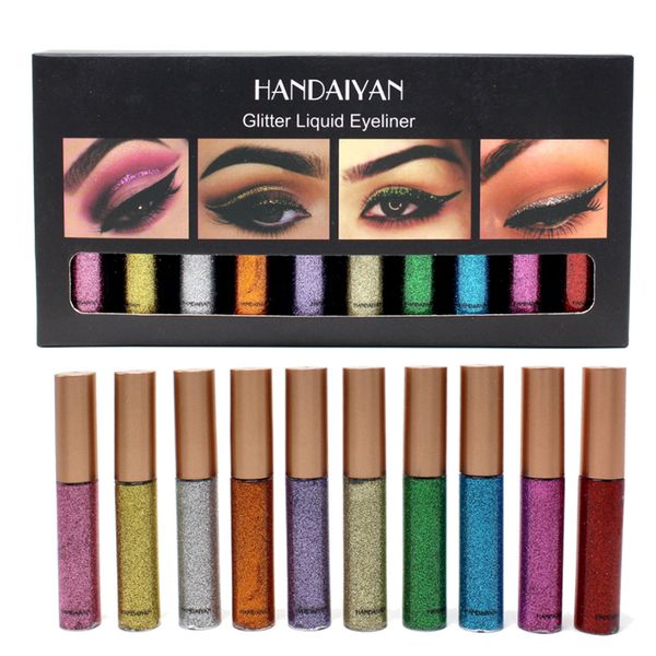 glitter liquid eyeliner set 10-pieces gemtotal new fashion dry-fast beauty makeup (10 colors) ing
glitter liquid eyeliner set 10-pieces gemtotal new fashion dry-fast beauty makeup (10 colors) ing