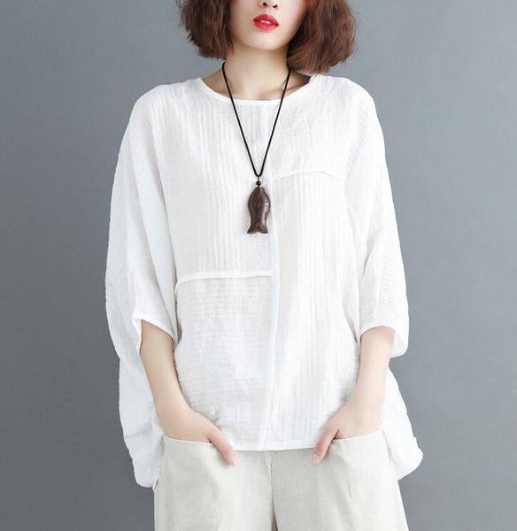 autumn women cotton linen blouse large size solid color female clothes loose casual women robe yoyikamomo, White
autumn women cotton linen blouse large size solid color female clothes loose casual women robe yoyikamomo, White