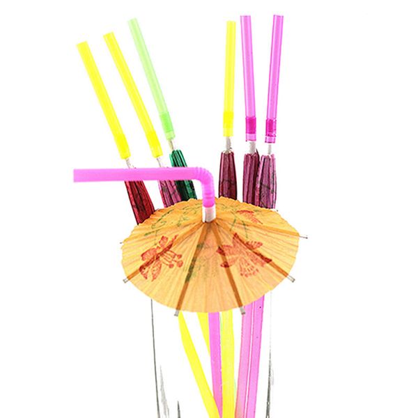 120 pcs durable fluorescent umbrella creative disposable straws diy plastic drinking straws for diy club bar
120 pcs durable fluorescent umbrella creative disposable straws diy plastic drinking straws for diy club bar
