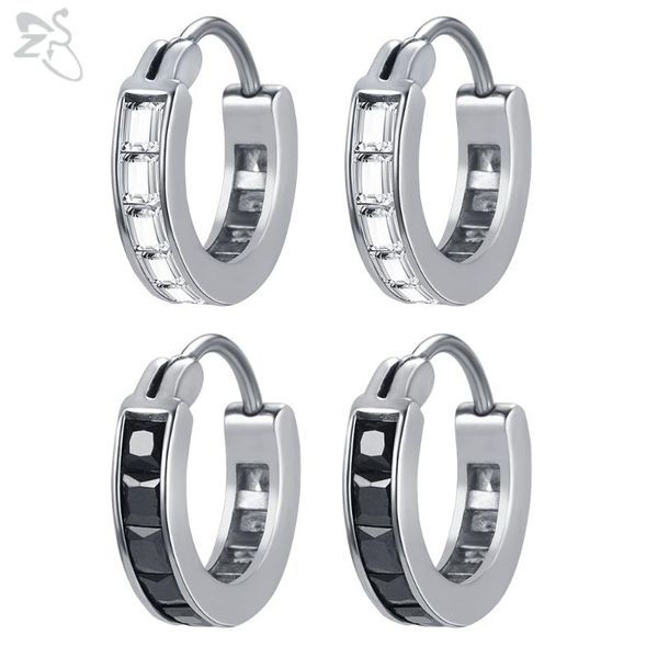 hoop & huggie zs 1 pair simple stainless steel earrings 2 colors cz crystal circle earring for women men charming ear piercing jewelry, Golden;silver
hoop & huggie zs 1 pair simple stainless steel earrings 2 colors cz crystal circle earring for women men charming ear piercing jewelry, Golden;silver